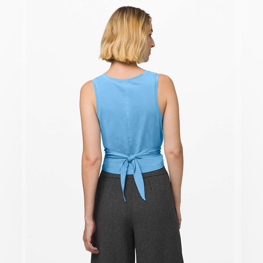 Lululemon Time to Restore Tank Yoga Gym Activewear Workout Tie Back Fitness